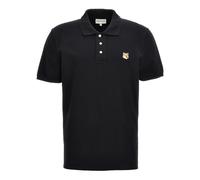 Maison Kitsuné - Fox Head Regular Polo - Homme - Tops - Noir - Taille: XL