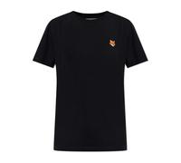 Maison Kitsuné - Fox Head Regular Tee-Shirt - Femme - Tops - Noir - Taille: 36 FR