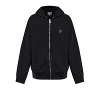 Maison Kitsuné, Homme, Sweatshirts et sweats à capuche, Noir, Taille: M Fox Head Zipped Oversize Sweat à capuche