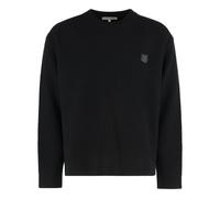 Maison Kitsuné, Homme, Pulls, Noir, Taille: M Pull en Laine Côtelée