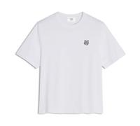 Maison Kitsuné, Homme, Tops, Blanc, Taille: S T-shirt confortable avec patch tête de renard