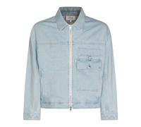 Maison Kitsuné, Homme, Vestes, Bleu, Taille: M Zipped Denim Jacket