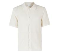 Maison Kitsuné - Open Knit Short Sleeve Cardigan - Homme - Chemises - Beige - Taille: L