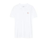 Maison Kitsuné - Polo en coton à manches courtes - Femme - Tops - Blanc - Taille: 36 FR