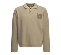 MAISON KITSUNE polo en laine homme beige - L