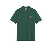 Maison Kitsuné - Polo logotipo bordado - Homme - Tops - Vert - Taille: L