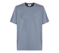 Maison Kitsuné - Profile Fox Comfort T-Shirt - Homme - Tops - Bleu - Taille: L
