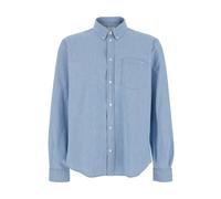 Maison Kitsuné - Profile Fox Regular Shirt - Homme - Chemises - Bleu - Taille: L