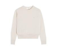 Maison Kitsuné - Pull Col Rond Mérinos - Femme - Sweatshirts et sweats à capuche - Beige - Taille: 40 FR