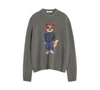 Maison Kitsuné - Pull Dressed Fox - Homme - Pulls - Gris - Taille: S
