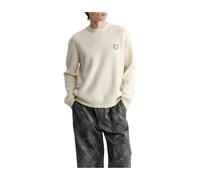 Maison Kitsuné - Pull en laine d'agneau Milano à tête de renard - Homme - Pulls - Beige - Taille: L
