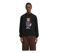Maison Kitsuné - Pull en laine Dressed Fox Intarsia - Homme - Pulls - Noir - Taille: L