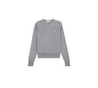 Maison Kitsuné - Pull en laine mérinos avec patch Baby Fox - Femme - Pulls - Gris - Taille: 38 FR