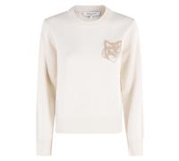 Maison Kitsuné - Pulls à col rond - Femme - Pulls - Blanc - Taille: 40 FR