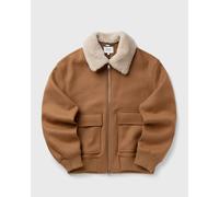 Maison Kitsune SHEARLING COLLAR JACKET men Bomber Jackets brown taille: M