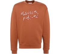 Maison Kitsuné - Sweat à Carreaux Marron avec Écriture - Homme - Sweatshirts et sweats à capuche - Brun - Taille: M