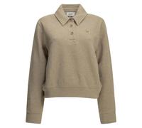 MAISON KITSUNE sweat polo en coton femme beige - S