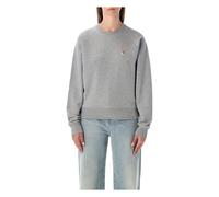 Maison Kitsuné - SweaT-shirt avec Patch Tête de Renard - Femme - Sweatshirts et sweats à capuche - Gris - Taille: 42 FR
