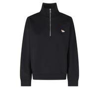Maison Kitsuné - SweaT-shirt demi-zippé Baby Fox - Femme - Sweatshirts et sweats à capuche - Noir - Taille: 40 FR