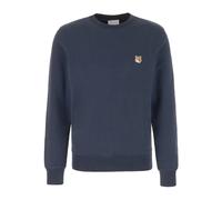 Maison Kitsuné - SweaT-shirt Regular avec Patch Tête de Renard Maison Kitsuné - Homme - Sweatshirts et sweats à capuche - Bleu - Taille: S