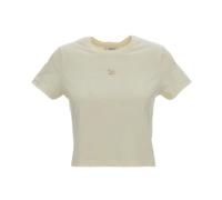 Maison Kitsuné - T-shirt Baby Fox Patch - Femme - Tops - Beige - Taille: 40 FR