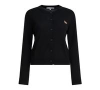 Maison Kitsuné - Cardigan avec patch renard bébé - Femme - Pulls - Noir - Taille: 40 FR