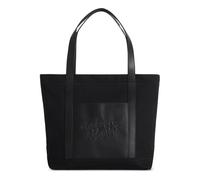 Maison Kitsuné, unisex, Sacs, Noir, Taille: ONE Size Cabas Grand Format en Toile et Cuir