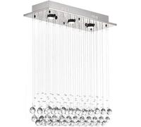 Maison LED Chandelier Plafond en Cristal Moderne Lampe Suspendue à Salle à Manger intérieure Pendentif Light Living Cuisine Décoration du Couloir en Suspension Lémière Lémier L23.64in, Pendentif de
