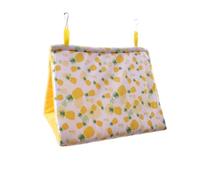 Maison Lit Cabane Cage pour Lovebird Tente Suspendue Maison Dormir Accessoires Collier de Chien Réglable (D, Taille unique)