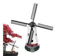 Maison Lumineuse Extérieure - Statue de Moulin à Vent LED Étanche | Sculptures de Moulin à Vent Solaire Illuminées | pour Allée Terrasse Balcon Jardin