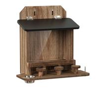 Maison Mangeoire pour Écureuils, Station de Nourrissage en Bois Imperméable et Ludique, Distributeur de Noix pour Rongeurs, pour Fenêtre Jardin Arbre Clôture Extérieur