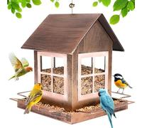 Maison Mangeoire pour Oiseaux | Station Nourrissage Suspendable Grande Capacité pour Observation des Oiseaux | Mangeoires pour Sauvages pour Extérieur,pour Calopsittes Pinsons Inséparables per