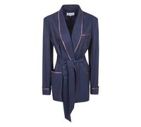 Maison Margiela - Belted Manteaux - Femme - Manteaux - Bleu - Taille: 38 FR