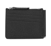 Maison Margiela - Portefeuille en Cuir Noir avec Poche à Fermeture Éclair - Homme - Accessoires - Noir - Taille: ONE Size
