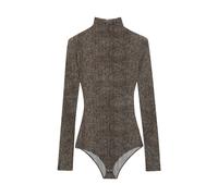 Maison Margiela - Body imprimé chevrons - Femme - Tops - Brun - Taille: 38 FR