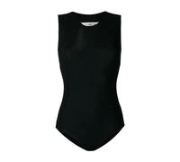 Maison Margiela - Body Noir Sans Manches en Maille Stretch - Femme - Tops - Noir - Taille: 40 FR