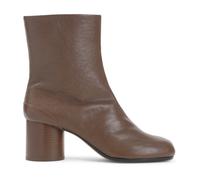 Maison Margiela - Bottes cheville marron avec silhouette à bout divisé - Femme - Chaussures - Brun - Taille: 38 EU