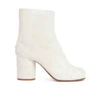 Maison Margiela - Bottes Laser-Cut en Daim Blanc Perle - Femme - Chaussures - Blanc - Taille: 37 EU