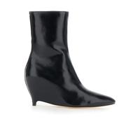 Maison Margiela - Bottine à Talon avec Détails en Cuir - Femme - Chaussures - Noir - Taille: 39 EU