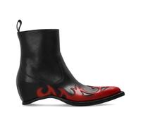Maison Margiela - Bottines compensées en cuir - Femme - Chaussures - Noir - Taille: 36 EU