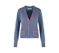 Maison Margiela - Cardigan à col en V et poches plaquées - Femme - Pulls - Multicolore - Taille: 40 FR