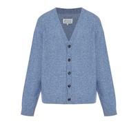 Maison Margiela - Cardigan avec finitions en laine - Homme - Pulls - Bleu - Taille: XS