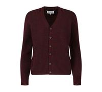 Maison Margiela - Cardigan Boutonné à Col V - Femme - Pulls - Rouge - Taille: 44 FR