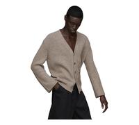 Maison Margiela - Cardigan col en V texturisé - Homme - Pulls - Beige - Taille: L
