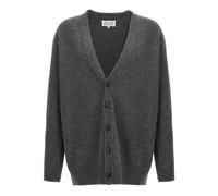Maison Margiela - Cardigan en laine à effet usé - Homme - Pulls - Gris - Taille: L