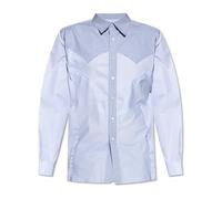 Maison Margiela - Chemise en coton - Homme - Chemises - Bleu - Taille: 2XL