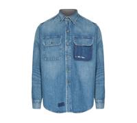Maison Margiela - Chemise en jean de coton - Homme - Chemises - Bleu - Taille: L