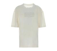Maison Margiela - Cotton Jersey T-shirt - Femme - Tops - Blanc - Taille: 40 FR