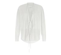 Maison Margiela - Cotton Poplin Shirt - Homme - Tops - Blanc - Taille: L