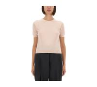 Maison Margiela - Crewneck Knit Top - Femme - Pulls - Rose - Taille: 40 FR